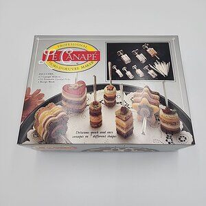Le Canape Hors-D'oeuvre Maker 7 Canape makers picks recipe book In Original Box